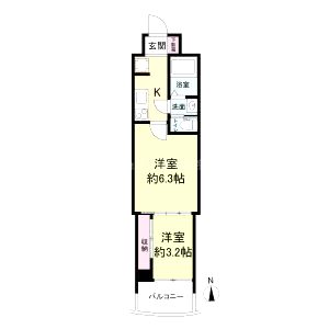 セレニテ梅田ルフレの間取り図