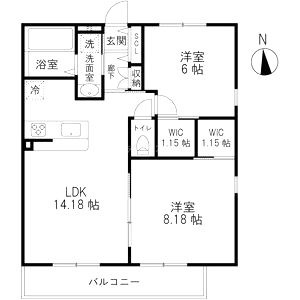フェリスコート若江北町Iの間取り図