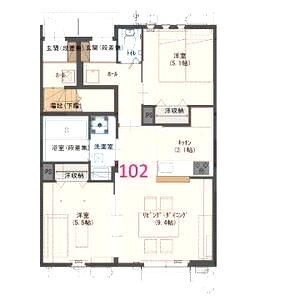 フルーレMの間取り図