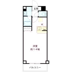 HRフロントリーガル野江駅前の間取り図