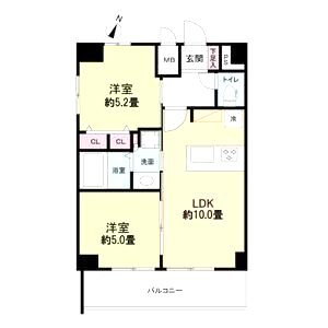 エス・キュート京町堀の間取り図