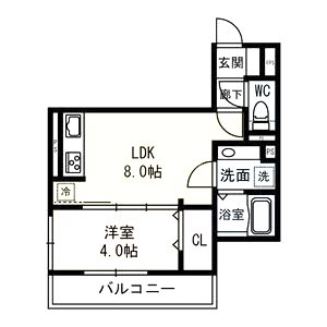 フェリオ桃谷の間取り図
