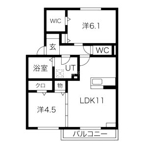 カルテット昆陽の間取り図