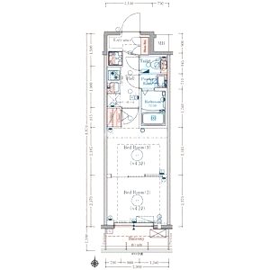 エステムコート京都千雅邸の間取り図