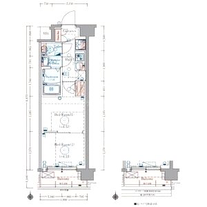 エステムコート京都千雅邸の間取り図