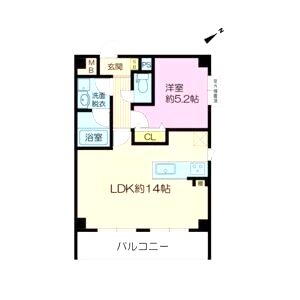 ゼクス中浜の間取り図