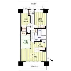 リビオ堺ステーションシティ303号室(JTI)の間取り図