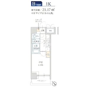 プランドール新北野の間取り図