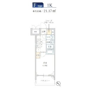 プランドール新北野の間取り図