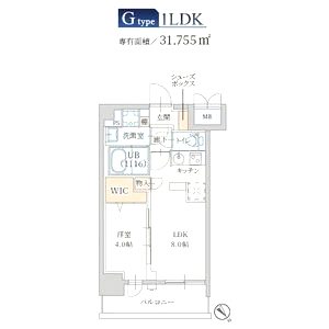 プランドール新北野の間取り図