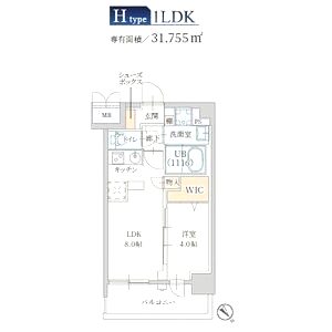 プランドール新北野の間取り図