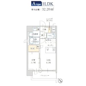 プランドール新北野の間取り図