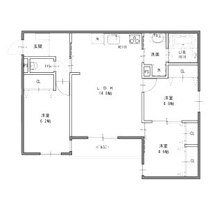 ボヌール高槻の間取り図