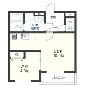 ジラフ吹田藤が丘(イタンジ最新)の間取り図