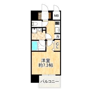 ララプレイス梅田東シエスタの間取り図