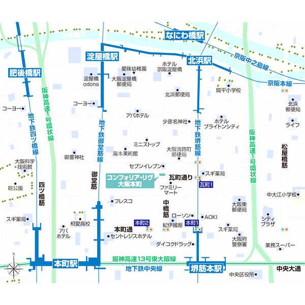 コンフォリア・リヴ大阪本町の外観2枚目