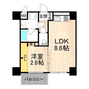 フロンティアタワー九条Iの間取り図