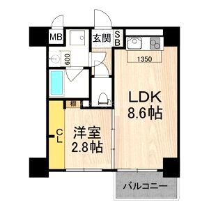 フロンティアタワー九条Iの間取り図