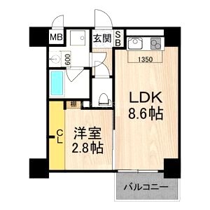 フロンティアタワー九条Iの間取り図