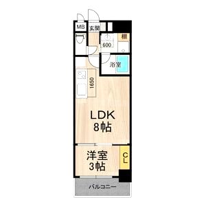 フロンティアタワー九条Iの間取り図