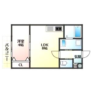 ラシャンス西中島南方の間取り図