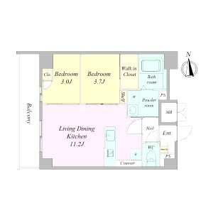 ArtizA瓦屋町IIの間取り図