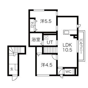 エルミタージュ下鴨東の間取り図