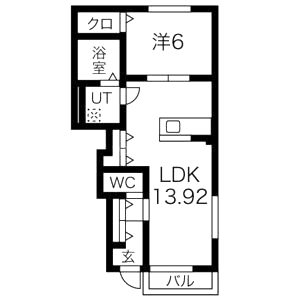アイディメゾンFの間取り図