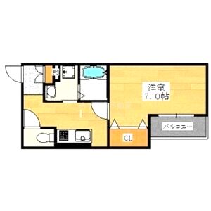 Queen’sCourt住吉長居の間取り図