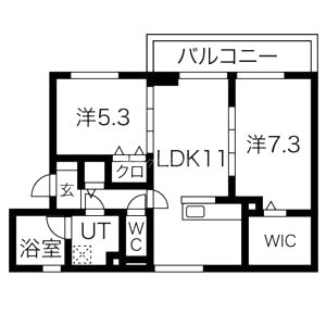 ヴィクトワールカナガサキ 部屋の間取り図