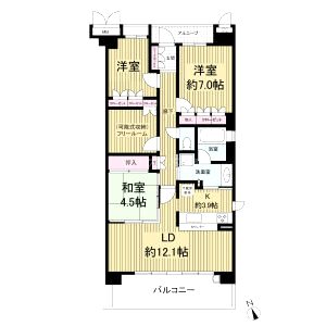 ガーデンウェルズ浜寺公園の間取り図
