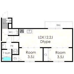 TIO四條畷の間取り図