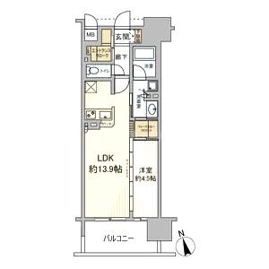 リビオ住吉駅前の間取り図