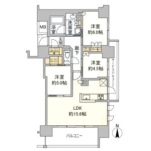 Brillia田辺の間取り図