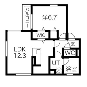 D-room桂西口 部屋の間取り図