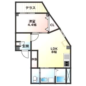 ALEGRIA東三国の間取り図