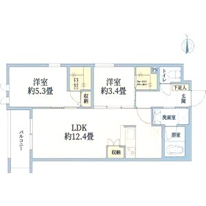 ウェルスクエア山坂の間取り図