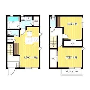若宮テラスハウスの間取り図