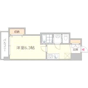 スクエアガーデン緑橋(Luxe緑橋)の間取り図