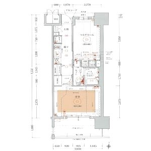 エステムプラザ梅田・中崎町IIIツインマークス サウスレジデンスの間取り図
