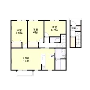 グラムール三国ヶ丘の間取り図