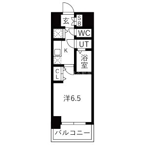 ジアコスモ難波南の間取り図