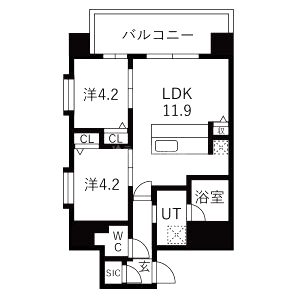 スプランディッド玉造の間取り図