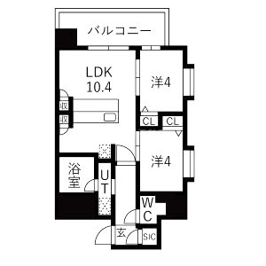 スプランディッド玉造の間取り図