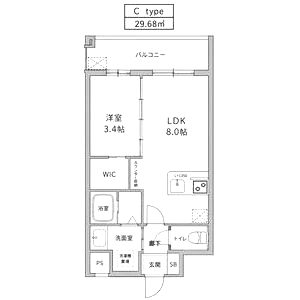 エスリードレジデンスザ・グラン大阪福島アクシスの間取り図