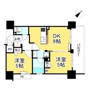 エグゼ宝塚203の間取り図