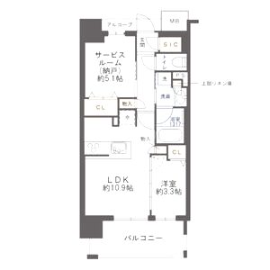 シエリア京橋イーストの間取り図