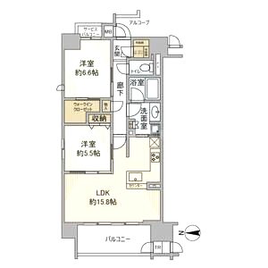 ラシュレ扇町公園の間取り図
