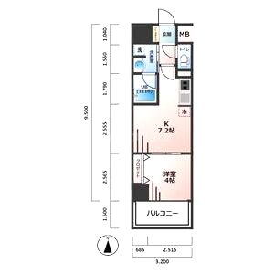レオンコンフォート大手通の間取り図