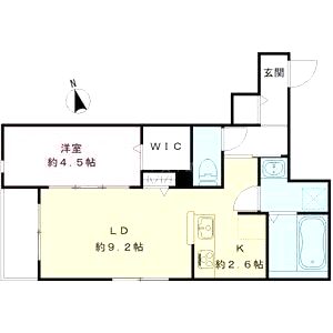 オリビア苦楽園の間取り図